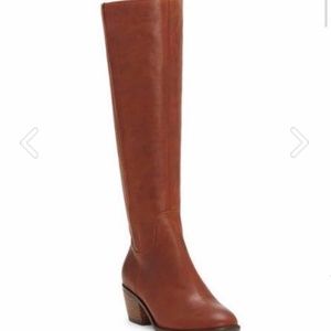 Lucky Brand Iscah Leather Block Heel Tall Boots